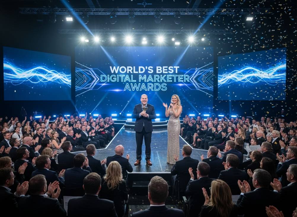 awarded worlds best digital marketer awards ceremony