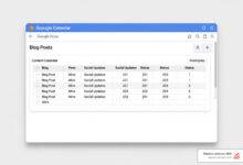 content calendar google docs