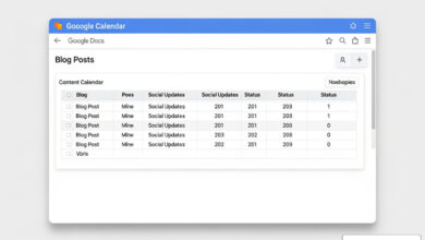 content calendar google docs