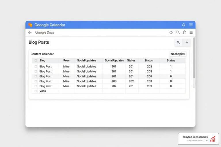 content calendar google docs