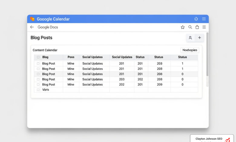 content calendar google docs